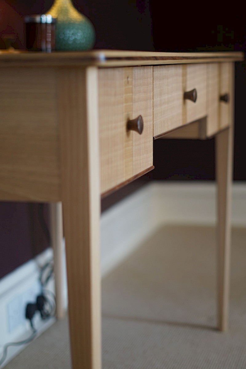 Coldstream Dressing Table in border beech and walnut
